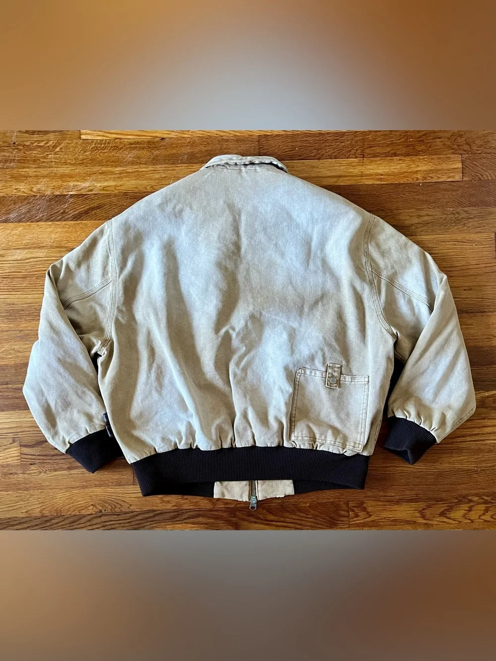 Zara Washed Bomber Jacket Size L